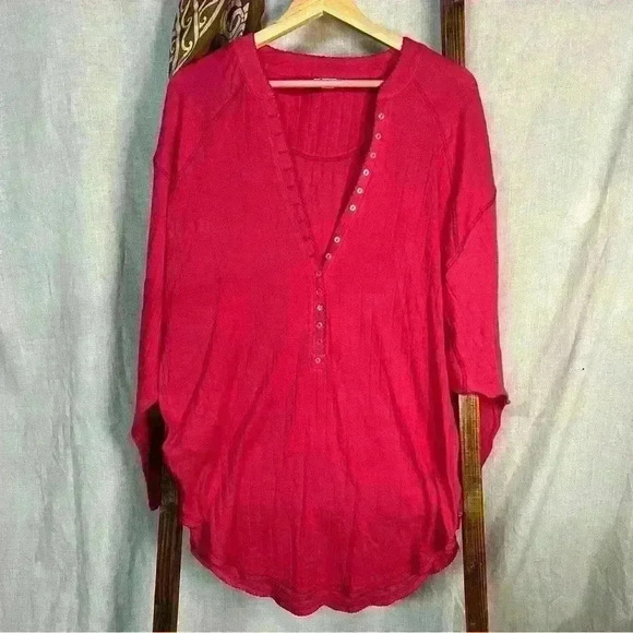 FREE PEOPLE INTIMATELY Pink Coffee Chat Pullover Size S & L - Picture 6 of 10